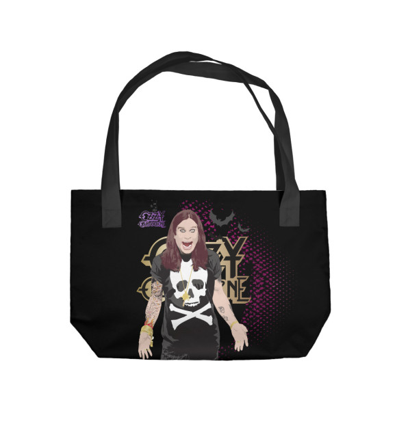 Пляжная сумка с изображением Ozzy Osbourne цвета 