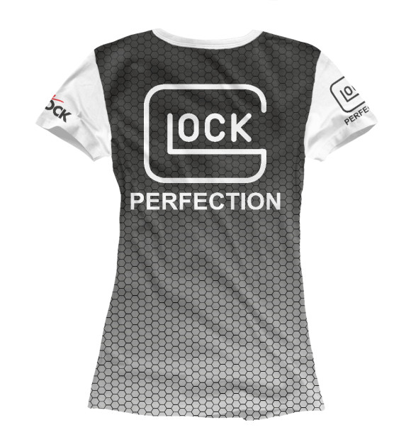 Футболка для девочек с изображением Practical Shooting (Glock Style) цвета Белый