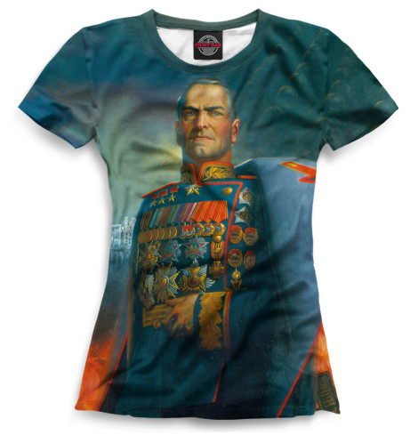 

Футболки Print Bar, Белый, Маршал Г.К.Жуков