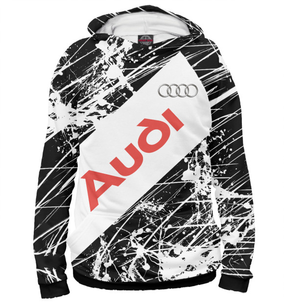 Женское худи с изображением Audi цвета Белый