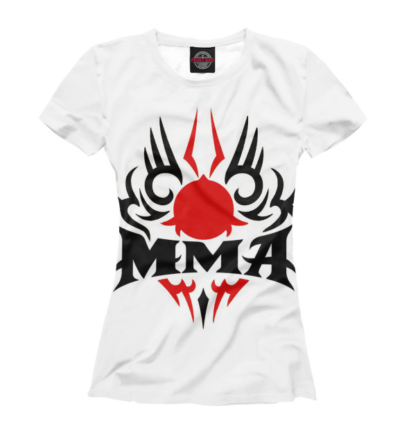 Футболка для девочек с изображением MMA цвета Белый
