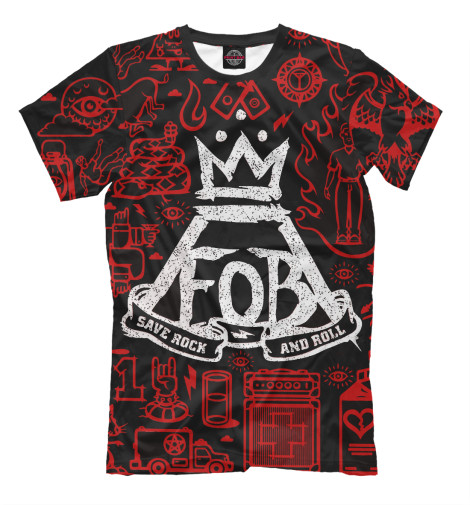 

Футболки Print Bar, Молочно-белый, Fall Out Boy