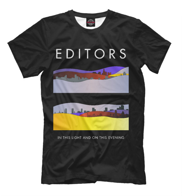 Мужская футболка с изображением Editors цвета Черный