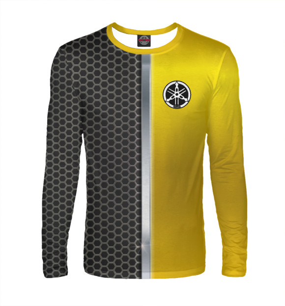 Мужской лонгслив с изображением YAMAHA цвета Белый