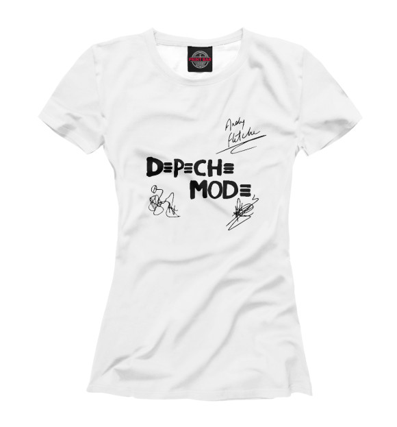 Футболка для девочек с изображением Depeche Mode цвета Белый