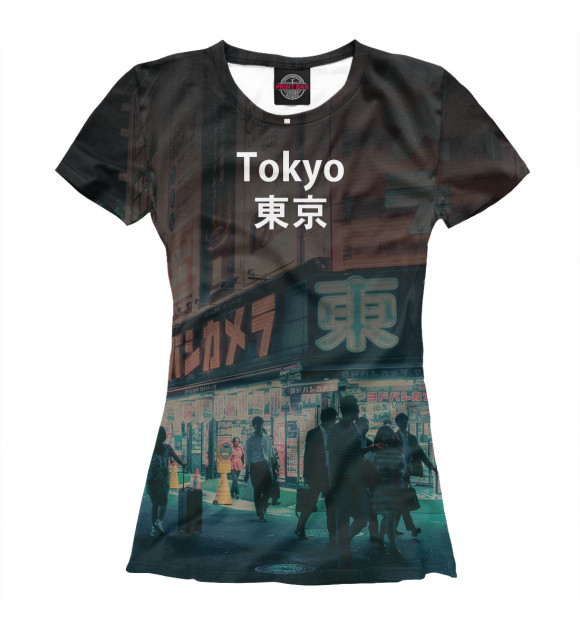 Женская футболка с изображением Tokyo цвета Белый