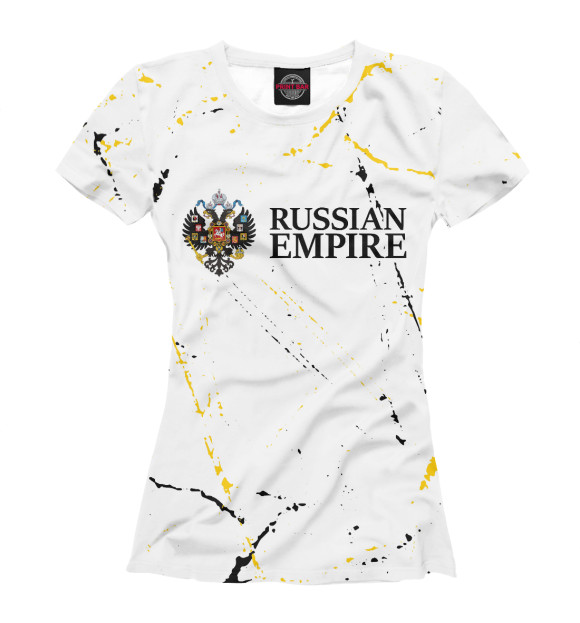 Женская футболка с изображением Russian Empire цвета Белый