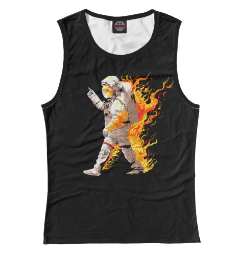 

Майки Print Bar, Белый, Астронавт в огне