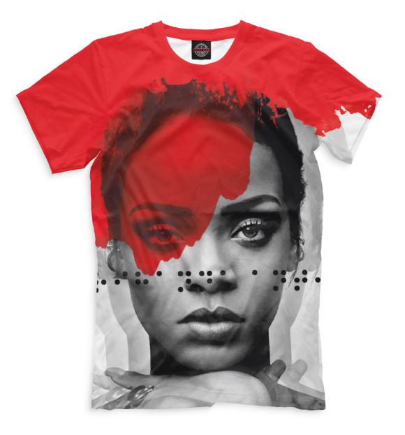 Мужская футболка с изображением Rihanna цвета Молочно-белый