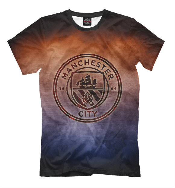 Мужская футболка с изображением Manchester City цвета Молочно-белый