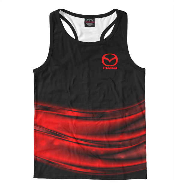 Мужская майка-борцовка с изображением MAZDA цвета Белый