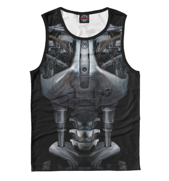 Майка для мальчика с изображением Терминатор T800 цвета Белый