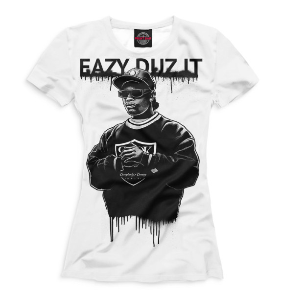 Женская футболка с изображением Eazy-E цвета Белый