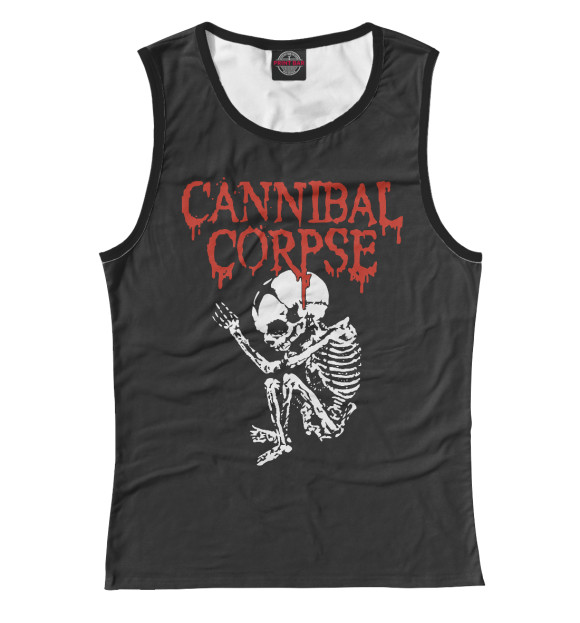 Майка для девочки с изображением Cannibal Corpse цвета Белый