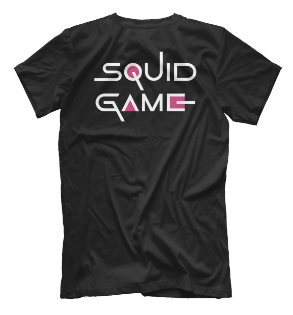 Мужская футболка с изображением Squid game: guard-killer цвета Белый