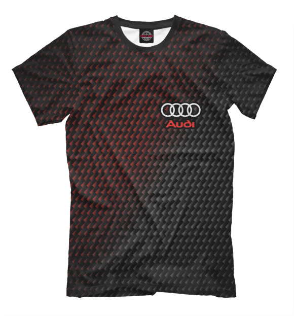 Мужская футболка с изображением Audi / Ауди цвета Белый