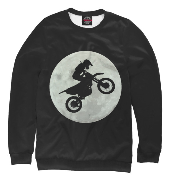 Свитшот для девочек с изображением Dirt Bike Motocross цвета Белый