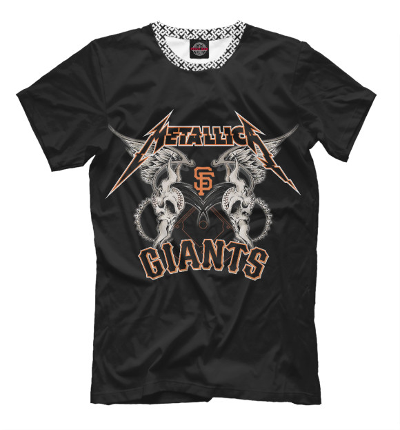 Мужская футболка с изображением Metallica Giants цвета Белый