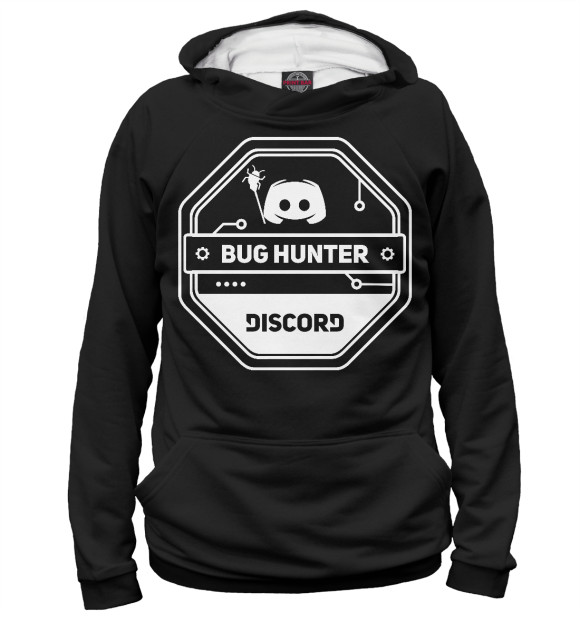 Женское худи с изображением Bug Hunter/QWERTY цвета Белый
