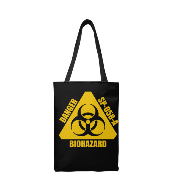 Сумка-шоппер с изображением BIOHAZARD цвета 