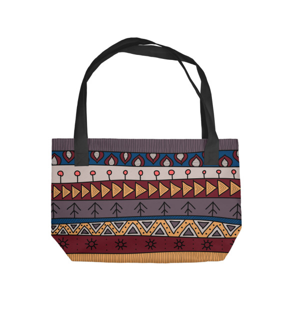 Пляжная сумка с изображением Африканский узор цвета 