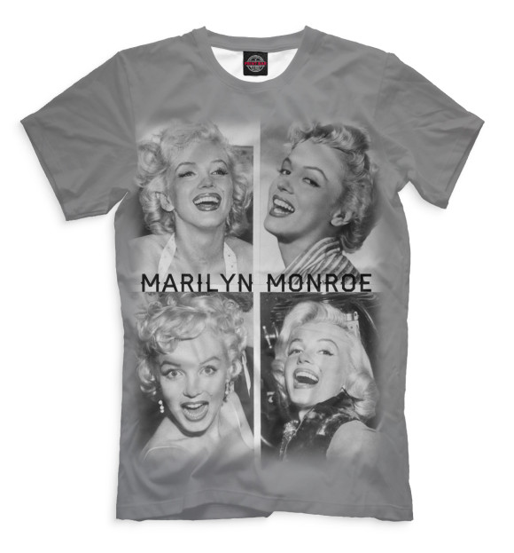 Мужская футболка с изображением Marilyn Monroe цвета Белый