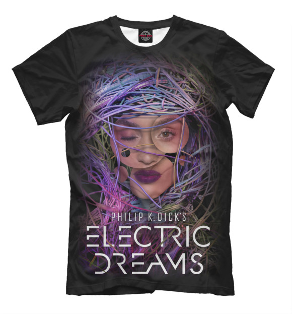 Мужская футболка с изображением Philip K. Dick's Electric Dreams цвета Черный