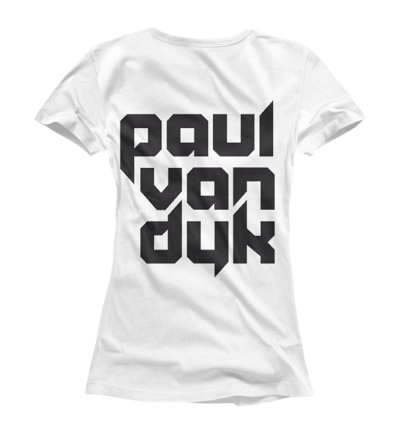 Женская футболка с изображением Paul van Dyk цвета Белый
