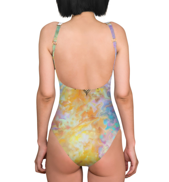 Купальник-боди с изображением Йога цвета 