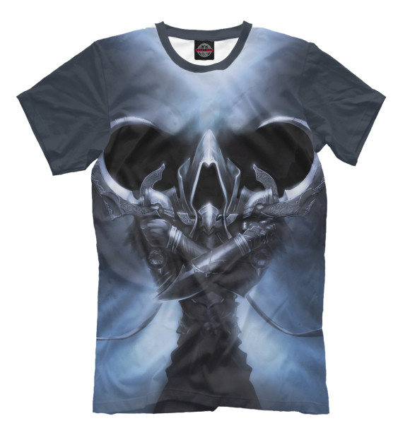 Мужская футболка с изображением Diablo цвета Серый