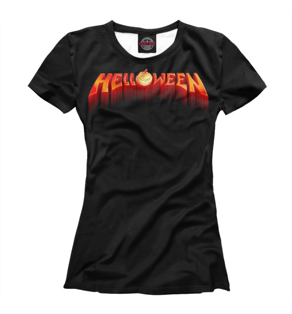 Женская футболка с изображением Helloween цвета Белый