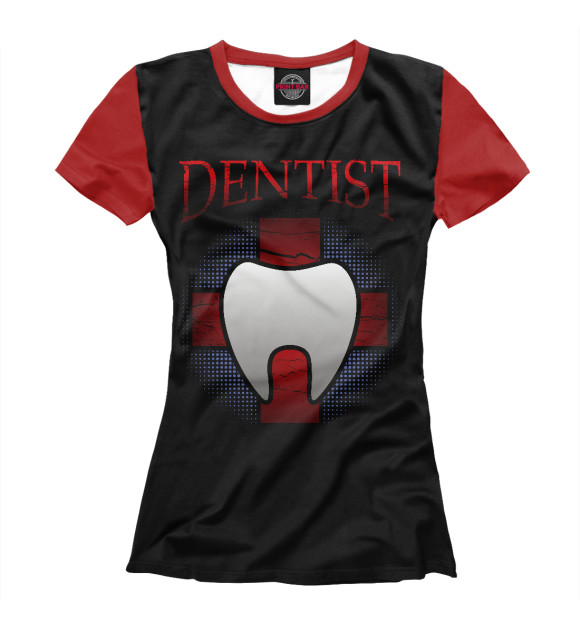 Женская футболка с изображением Dentist цвета Белый