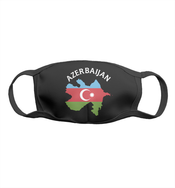Маска тканевая с изображением Азербайджан цвета Белый