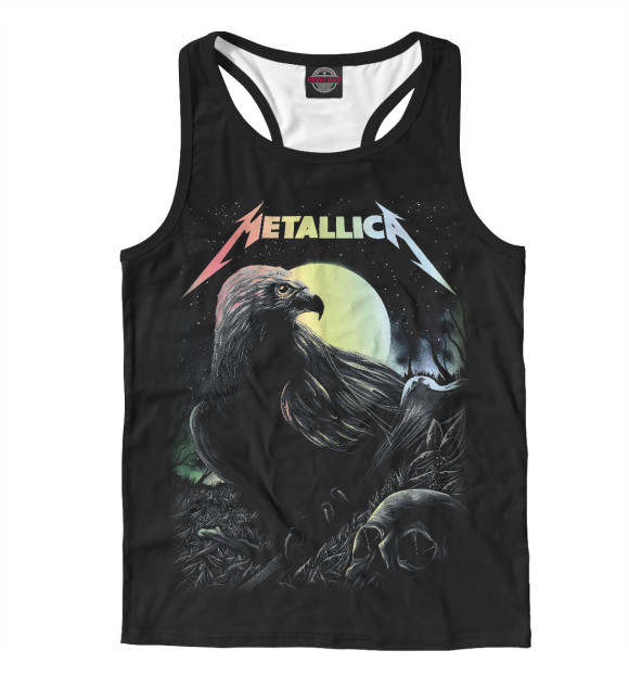 Мужская майка-борцовка с изображением Metallica цвета Белый