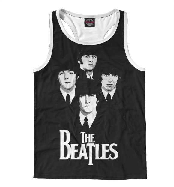 Мужская майка-борцовка с изображением The Beatles цвета Белый