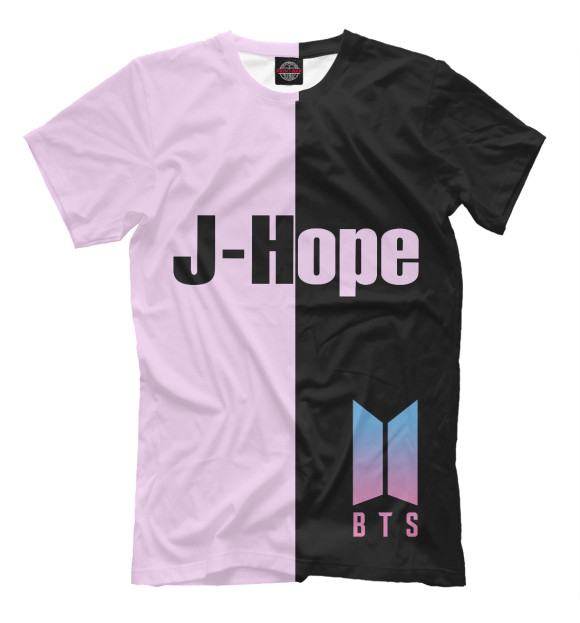 Футболка для мальчиков с изображением BTS J-hope цвета Светло-розовый