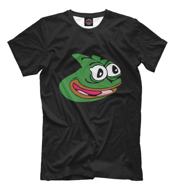Мужская футболка с изображением Pepega цвета Черный