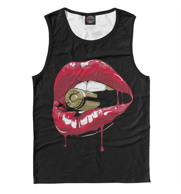 Майка для мальчика с изображением Lips 9x19 Luger цвета Белый