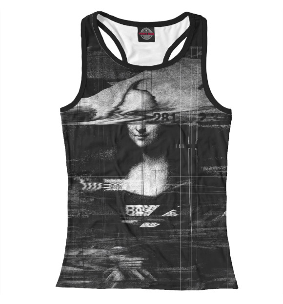 Женская майка-борцовка с изображением Mona Lisa VHS цвета Белый