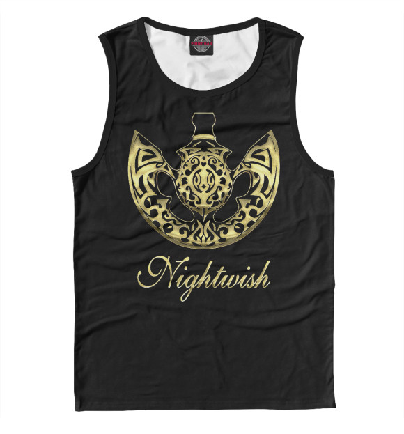 Майка для мальчика с притом Nightwish цвета Белый Майка для мальчика с изображением Nightwish цвета Белый