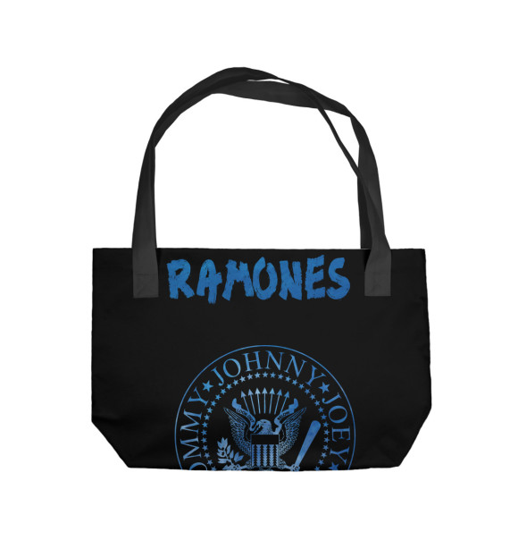 Пляжная сумка с притом Ramones цвета  Пляжная сумка с изображением Ramones цвета