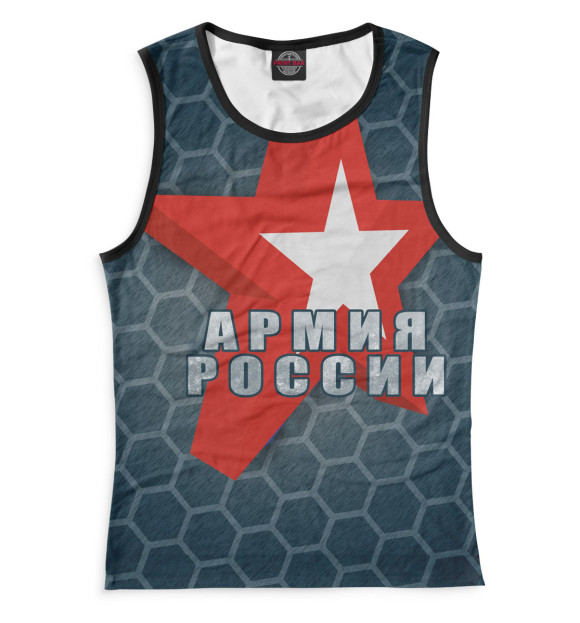 Майка для девочки с изображением Армия России цвета Белый