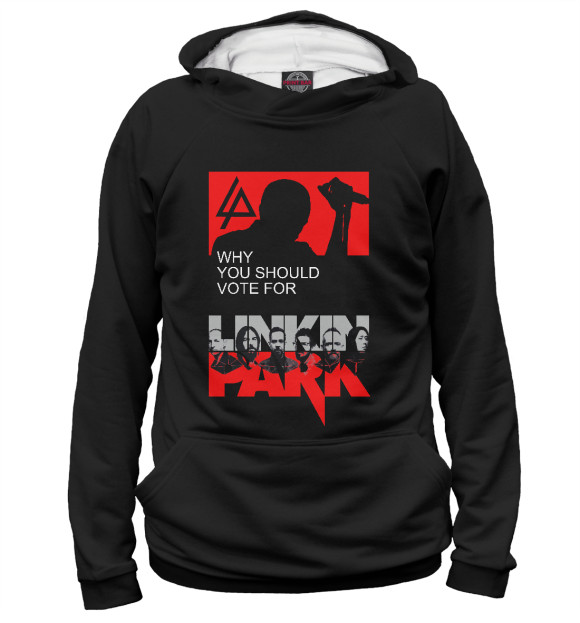 Женское худи с изображением Linkin Park цвета Белый