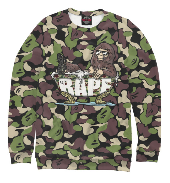 Мужской свитшот с изображением BAPE цвета Белый