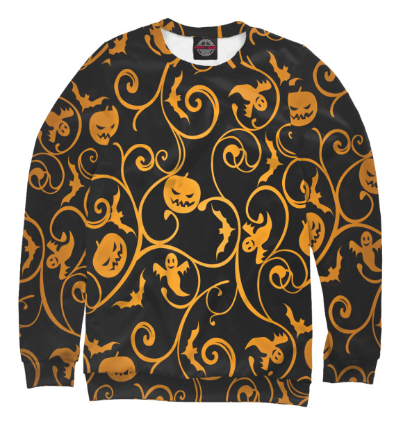 Свитшот для девочек с изображением Halloween цвета Белый