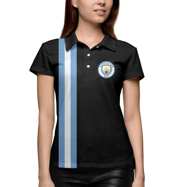Женское поло с изображением Manchester City Line Collection цвета Белый