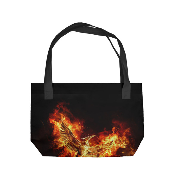 Пляжная сумка с изображением Голодные игры цвета 