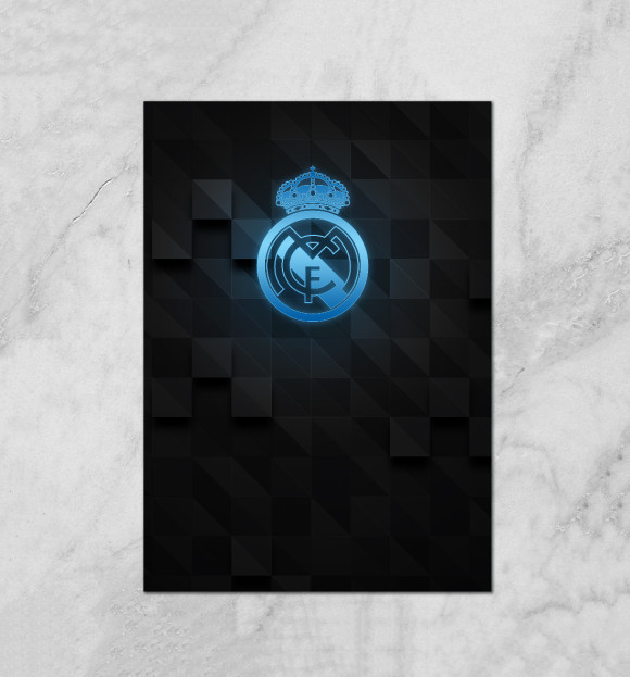 Плакат с изображением Real Madrid Blue цвета Белый