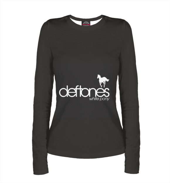 Женский лонгслив с изображением Deftones цвета Белый