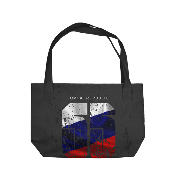 Пляжная сумка с изображением Омск цвета 